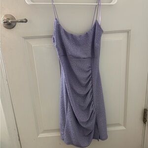 purple formal dress. never worn. new with tags. glitter. perfect condition.